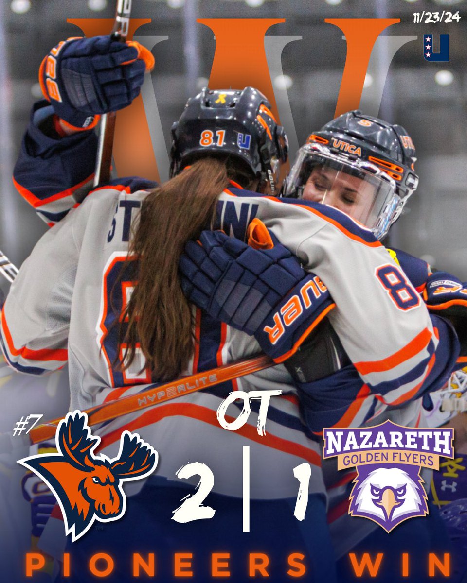 Clutch - verb - denoting or occurring in a critical situation in which the outcome of a game or competition is at stake.

<a href="/UticaWIH/">Utica Womens Hockey</a> fits the description 😤😤😤

The Pioneers take home a 2-1 overtime victory against Nazareth on the back of a Kaci Ryder OT game-winner!