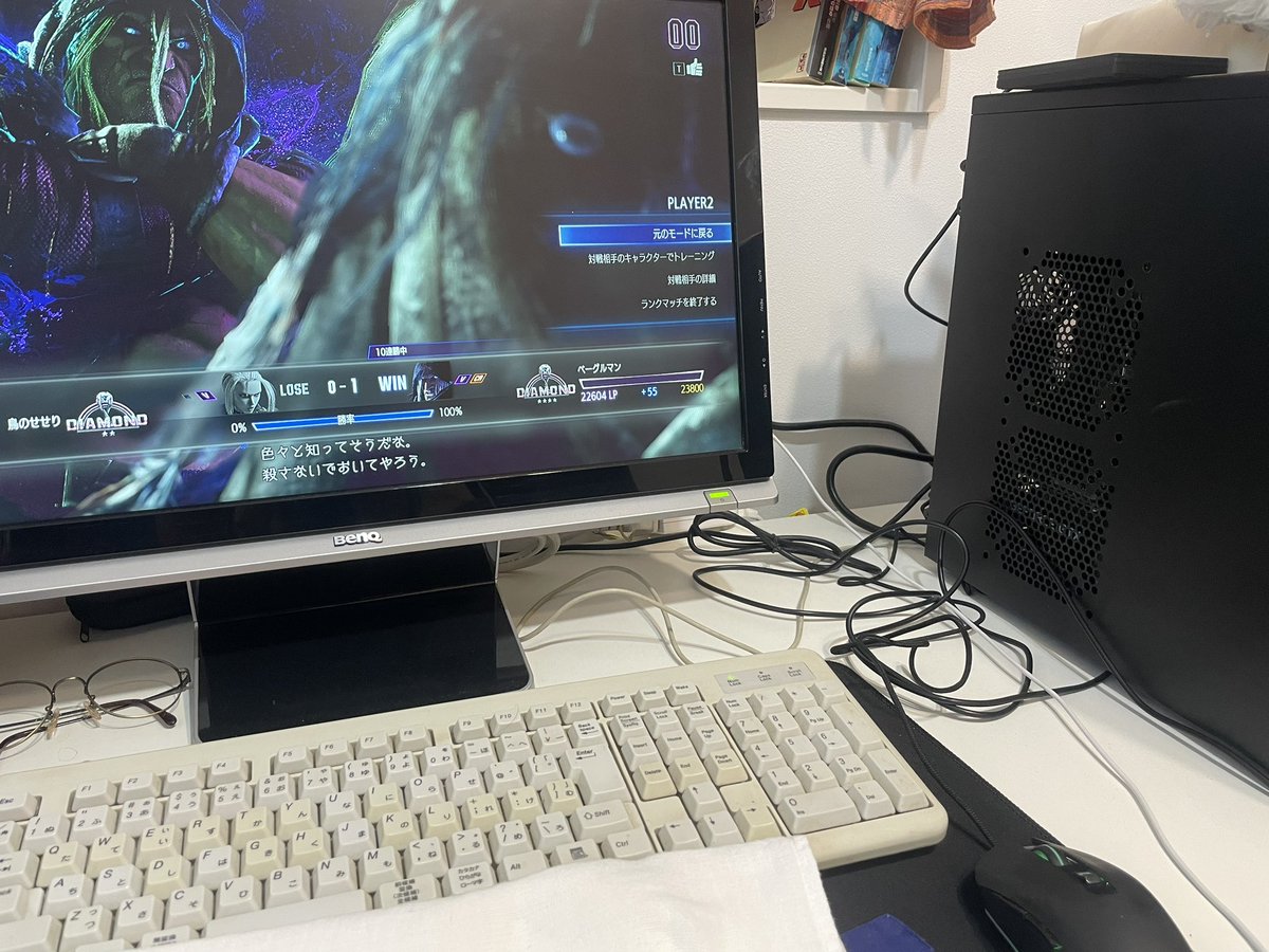 roulette_eisuke's tweet photo. オールドスクールなホワイトキーボードで10連勝　#StreetFighter6  #vega #スト6 https://t.co/1TT6WUsqI4