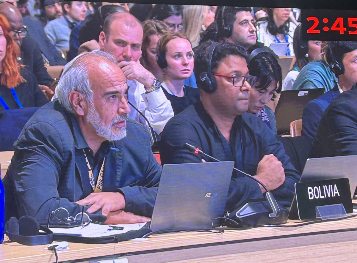 Bolivia denouncing neo-colonialism disguised of climate action, and joins India in its objection to the #NCQG. A much welcomed questioning of the process held under #COP29 to discuss and expediently approve the document.