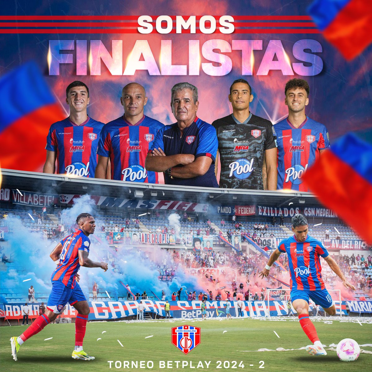 ¡Somos finalistas! 🥹🔵🔴🔵

Santa Marta y el Magdalena cada vez más cerca de esta ilusión que nos pone a soñar con volver a la máxima categoría del fútbol colombiano. 🔥

#unionmagdalena #TodosSomosUnión