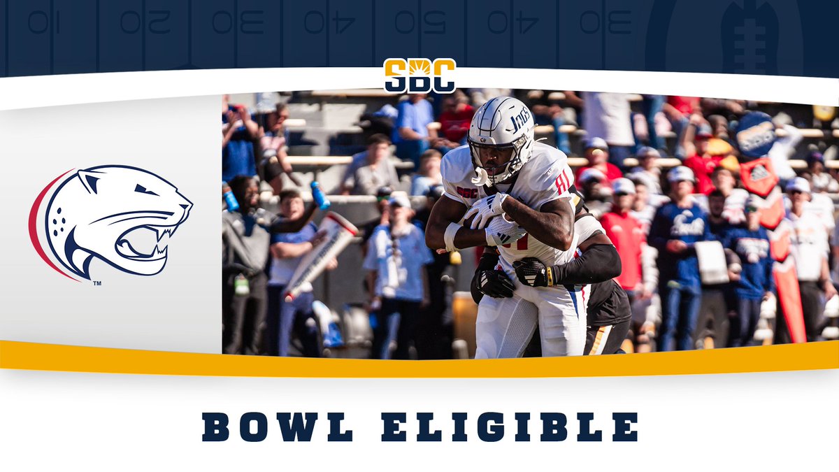 Sun Belt (@sunbelt) on Twitter photo ๐ฃ๐ข๐ฆ๐ง๐ฆ๐๐๐ฆ๐ข๐ก ๐ฃ๐ฅ๐๐ฆ๐๐ก๐๐.
<a href="/SouthAlabamaFB/">South Alabama Football ๐</a> clinches bowl eligibility for the third-straight season & the first time under head coach <a href="/CoachApplewhite/">Major Applewhite</a>. โ๏ธ๐ ๐ฃ๐ข๐ฆ๐ง๐ฆ๐๐๐ฆ๐ข๐ก ๐ฃ๐ฅ๐๐ฆ๐๐ก๐๐.
<a href="/SouthAlabamaFB/">South Alabama Football ๐</a> clinches bowl eligibility for the third-straight season & the first time under head coach <a href="/CoachApplewhite/">Major Applewhite</a>. โ๏ธ๐