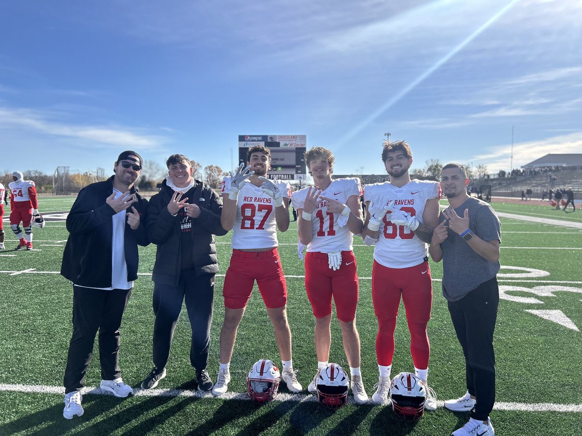 So proud of these dudes!! From being picked to finish 2nd to last, to walking off the field today 9-2 with a championship coming back to Coffeyville.  Hard work + perseverance, they never blinked in the face of adversity. #RUB <a href="/Red_Raven_FB/">Coffeyville Football</a>