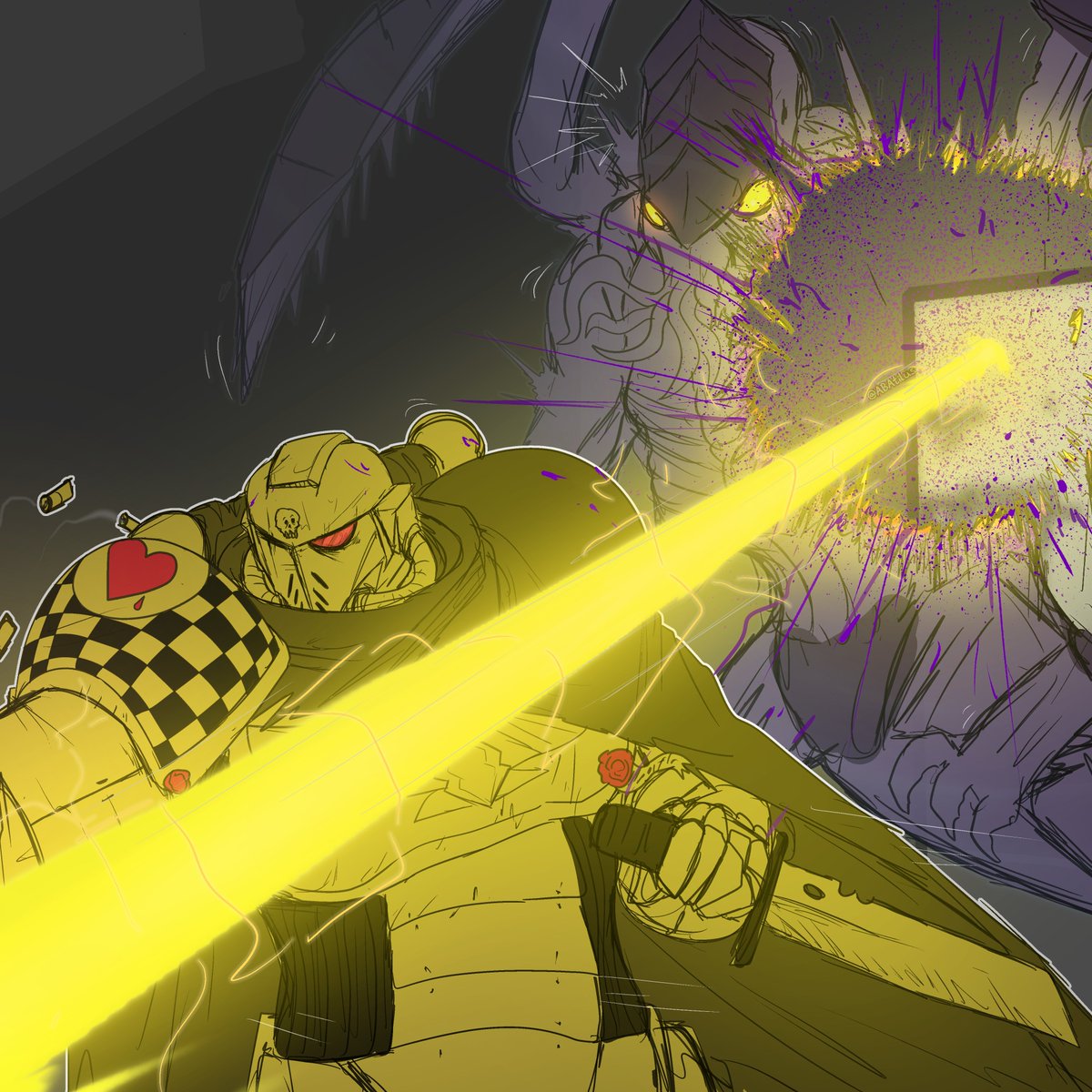 ABAtilus's tweet image. A keen dead eye can distinguish between friend or foe...
(1/2)
#warhammer40k #lamenters #Tau