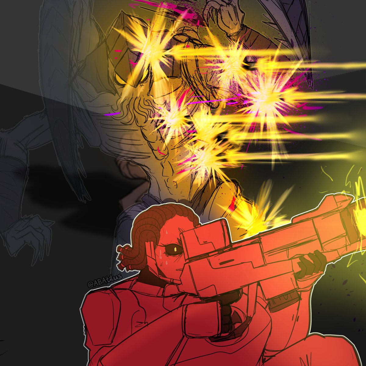 ABAtilus's tweet image. A keen dead eye can distinguish between friend or foe...
(1/2)
#warhammer40k #lamenters #Tau