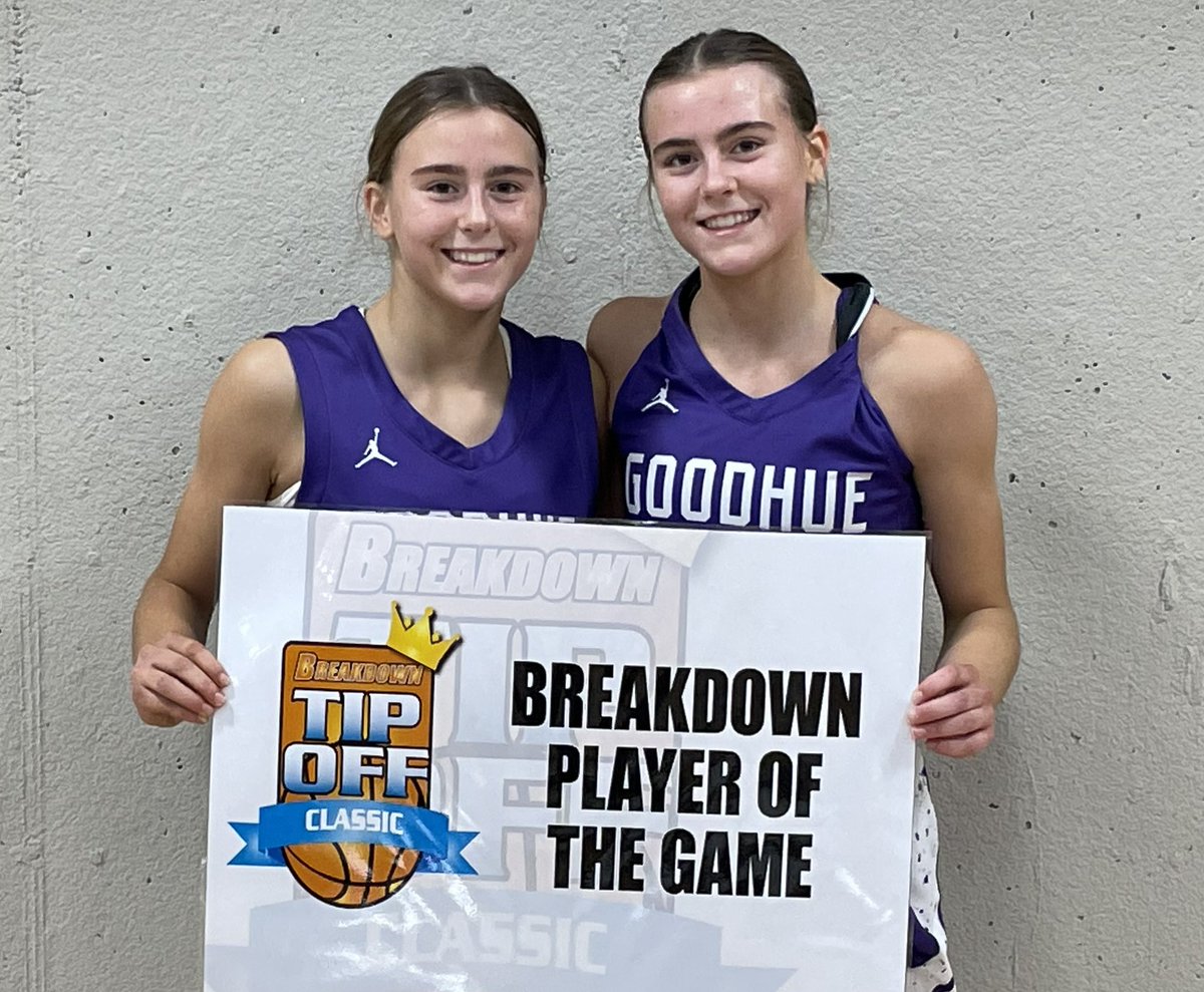 Grant McGinnis (@gmachoops) on Twitter photo A big shout out to Lola & Aubrey Christianson of <a href="/GoodhueAct/">Goodhue Activities</a> who share <a href="/BreakdownUSA/">Breakdown Sports USA</a> Player of the Game honors in their win over Breckenridge. A big shout out to Lola & Aubrey Christianson of <a href="/GoodhueAct/">Goodhue Activities</a> who share <a href="/BreakdownUSA/">Breakdown Sports USA</a> Player of the Game honors in their win over Breckenridge.