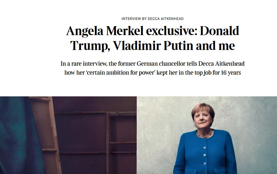 S p r i n t e r on X: "There will be no purely military solution to the  conflict in Ukraine – Merkel in an interview with The Times The former