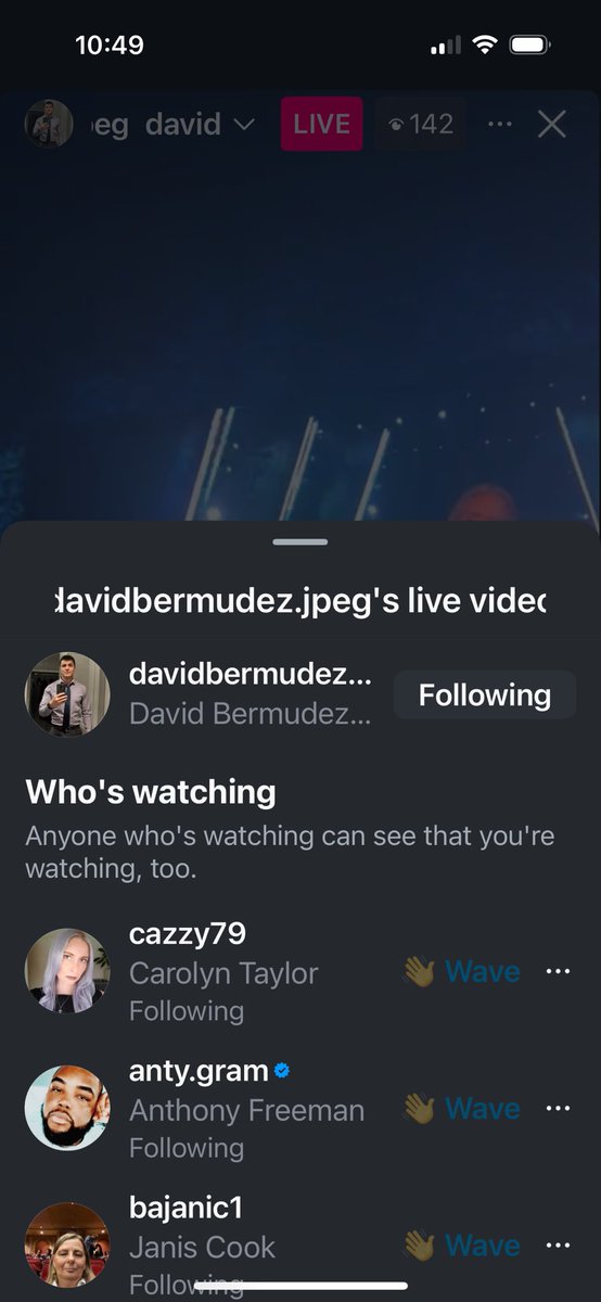 LisaGilcrease's tweet image. Watch David’s livestream 🍷