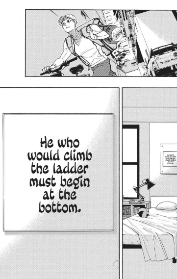 quote so important in his life that he carries it to brasil and leaves it written down on a white board next to his bed to look at whenever he wakes up, it's a verse that shoyo has commited to memory, he learned by heart and will continue to carry with him forever 🫶