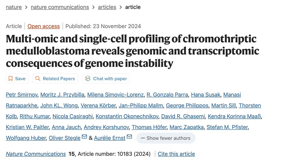 Gonzalo Parra (@gonzaparra_) on Twitter photo Finally! Our paper from the postdoc in Heidelberg at <a href="/embl/">EMBL</a> with <a href="/OliverStegle/">Oliver Stegle</a> and Aurelie Ernst got published in <a href="/NatureComms/">Nature Communications</a> ! It was a really big project, 5 first co-authors and many collabs! I've learned a lot during this project! Very happy about it!🙌
nature.com/articles/s4146… Finally! Our paper from the postdoc in Heidelberg at <a href="/embl/">EMBL</a> with <a href="/OliverStegle/">Oliver Stegle</a> and Aurelie Ernst got published in <a href="/NatureComms/">Nature Communications</a> ! It was a really big project, 5 first co-authors and many collabs! I've learned a lot during this project! Very happy about it!🙌
nature.com/articles/s4146…