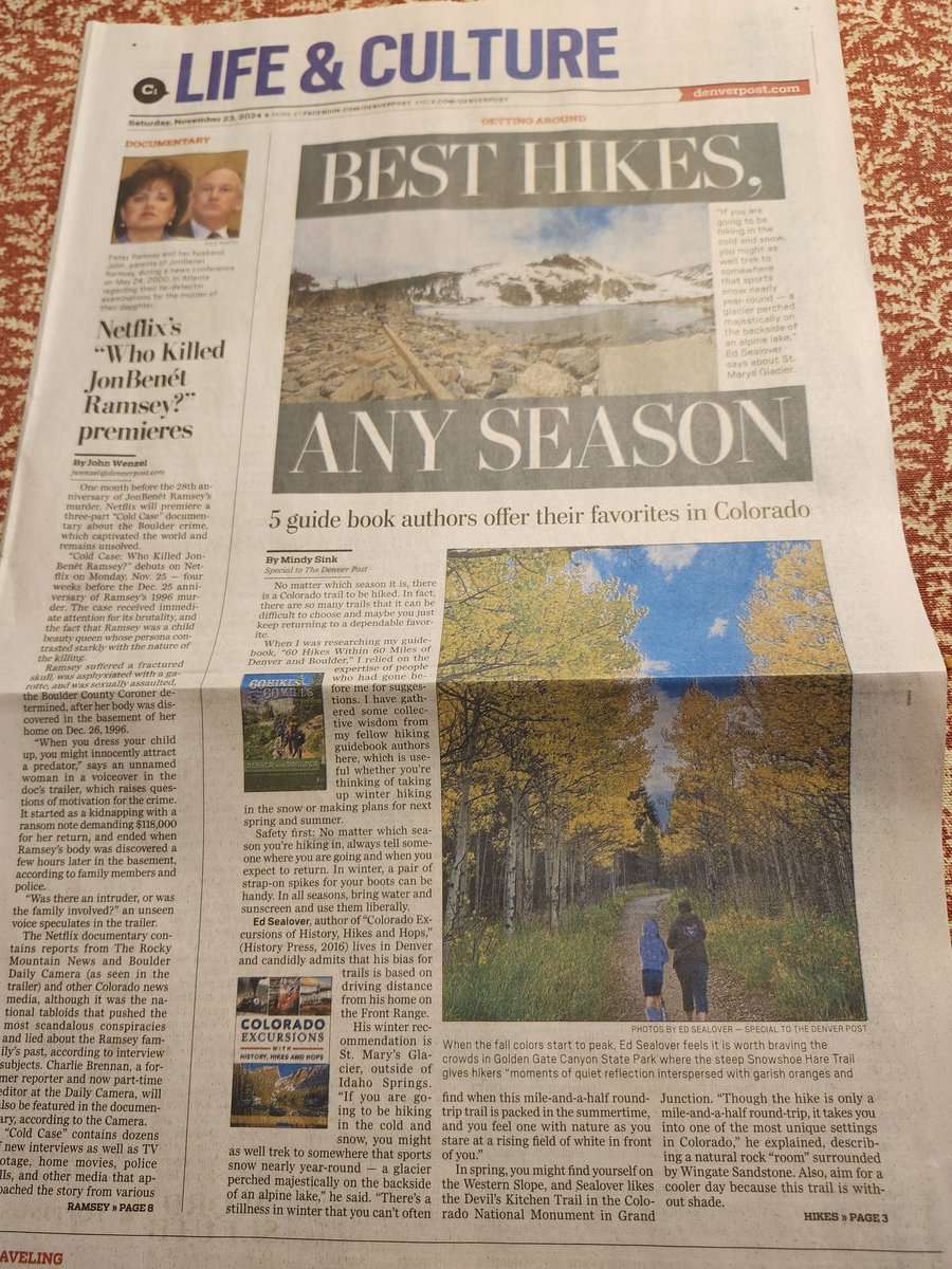 Colorado Excursions with History, Hikes and Hops (@coexcursionshhh) on Twitter photo Thanks to Mindy Sink for including my book and thoughts in your <a href="/denverpost/">The Denver Post</a> article today on the best Colorado hikes for all seasons. If I can inspire people in any way to get out and see the beauty of Colorado, I have done my job. Thanks to Mindy Sink for including my book and thoughts in your <a href="/denverpost/">The Denver Post</a> article today on the best Colorado hikes for all seasons. If I can inspire people in any way to get out and see the beauty of Colorado, I have done my job.