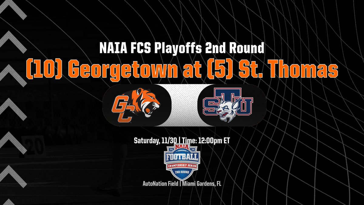 Football heads to St. Thomas for 2nd Round of Playoffs - #TigerPride
Full Details: georgetowncollegeathletics.com/sports/fball/2…