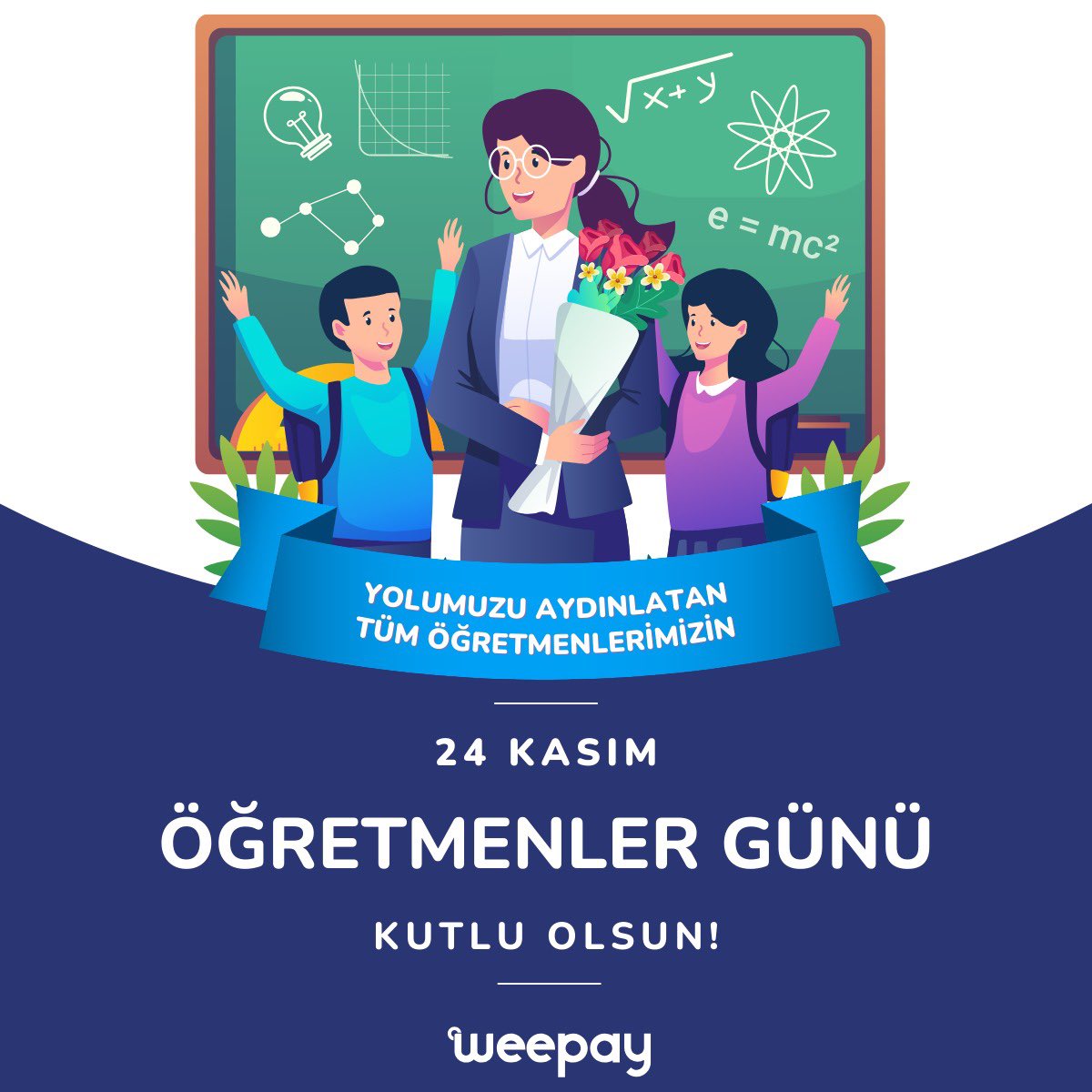 Yolumuzu aydınlatan tüm öğretmenlerimizin 24 Kasım öğretmenler günü kutlu olsun!
