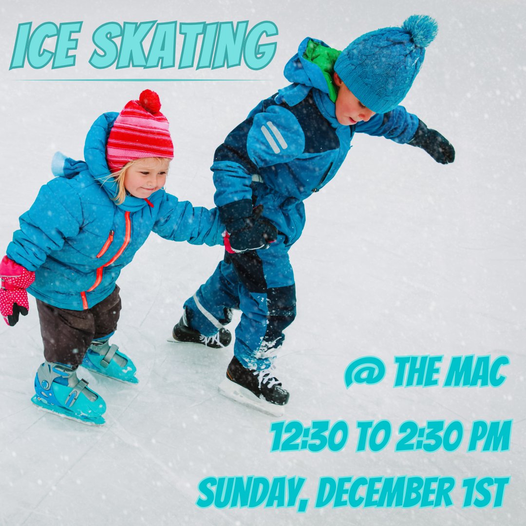 RGDSN's tweet photo. Come skate with us at The MAC on Sunday, December 1 from 12:30 to 2:30pm! RGDSN is hosting a private, free 2-hour session just for you. We’ll provide the skate rentals, so all you need to bring is your enthusiasm! 

RSVP now: https://t.co/AzEinnO5wg. We hope to see you there! ⛸ https://t.co/bhsNGhS859