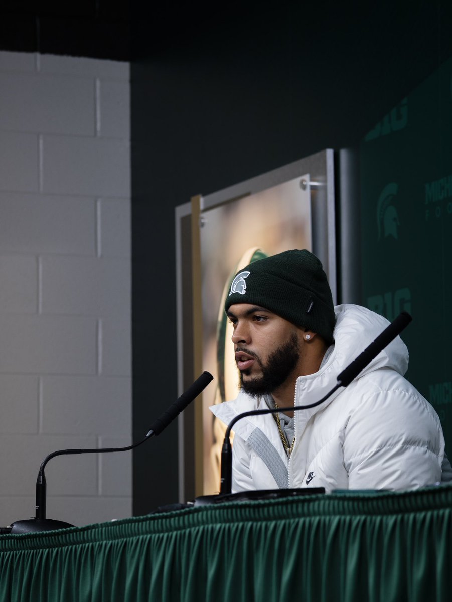 timbo_pov's tweet photo. Junior Defensive Back Nikai Martinez answers questions from the media after MSU's win over Purdue 24-17 on Friday, November 22nd. https://t.co/CMM3Wi7T4f