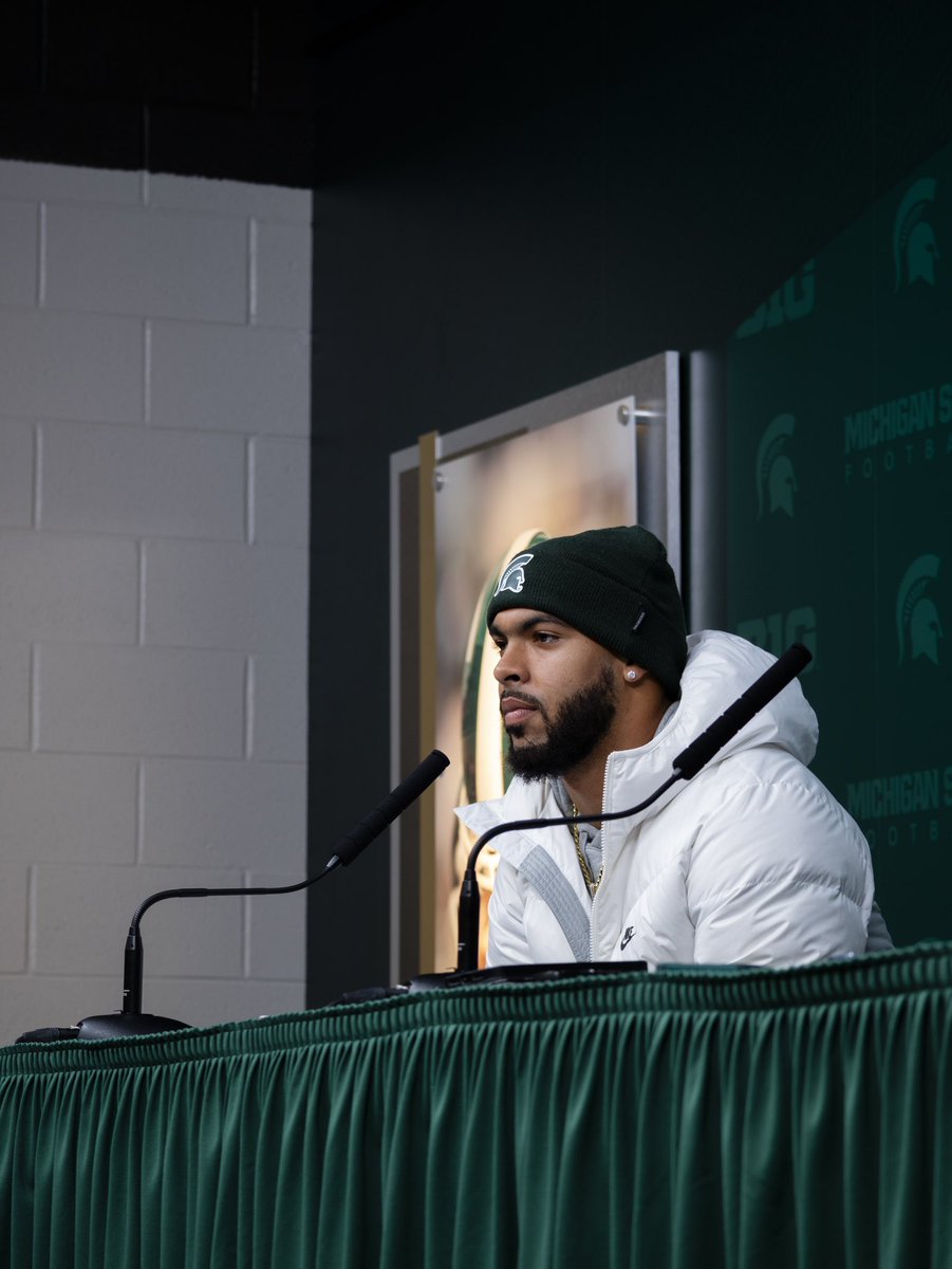 timbo_pov's tweet photo. Junior Defensive Back Nikai Martinez answers questions from the media after MSU's win over Purdue 24-17 on Friday, November 22nd. https://t.co/CMM3Wi7T4f