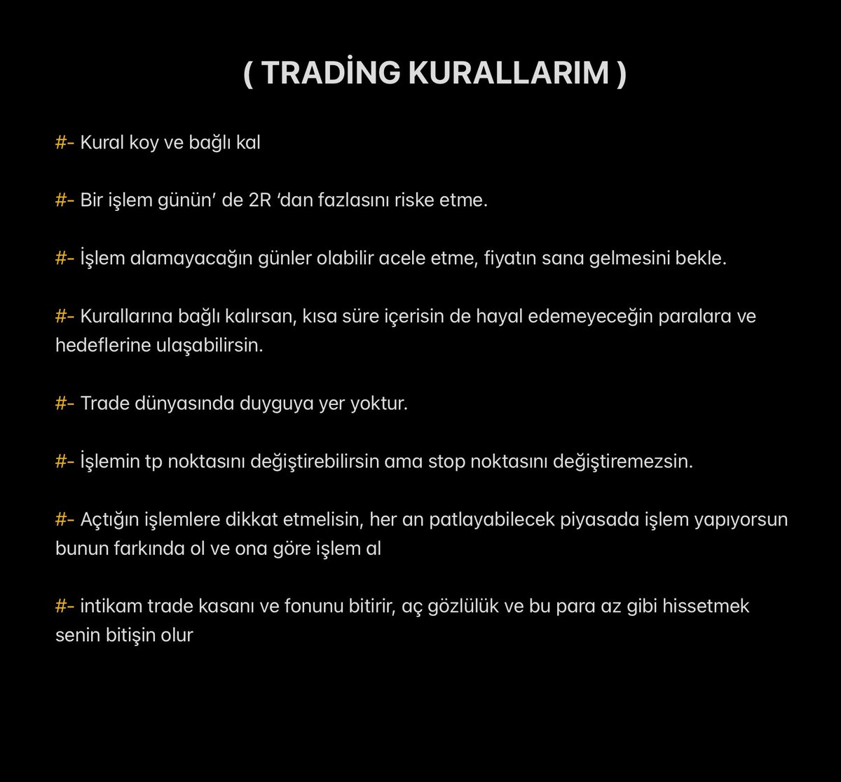 Barannfx's tweet image. Trading kurallarım.
#Trader #trading #doge