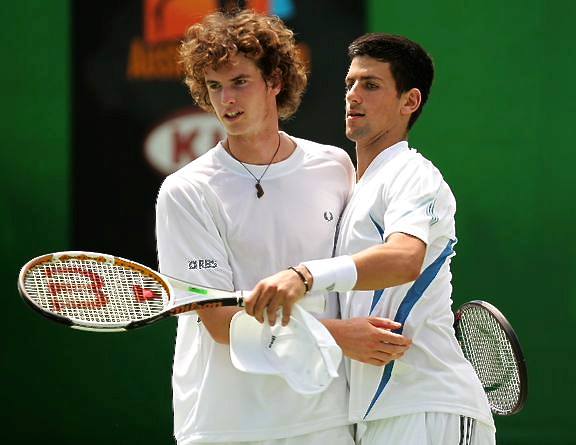Andy Murray and Novak Djokovic at the Australian Open....from 2006!