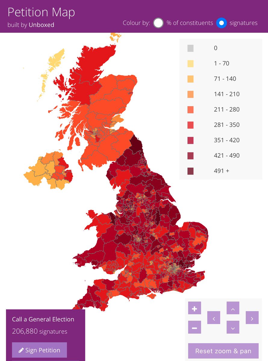 Alexarmstrong's tweet photo. 🚨GENERAL ELECTION PETITION HITS 200K IN 6 HOURS

This map shows where the petition is being signed by constituency.

After 10,000 signatures the government must respond. 200,000 and Parliament will consider it for a debate.

Keir is the most hated man in the country.

You can sign it here:
https://t.co/5Tw8hC9ETz
