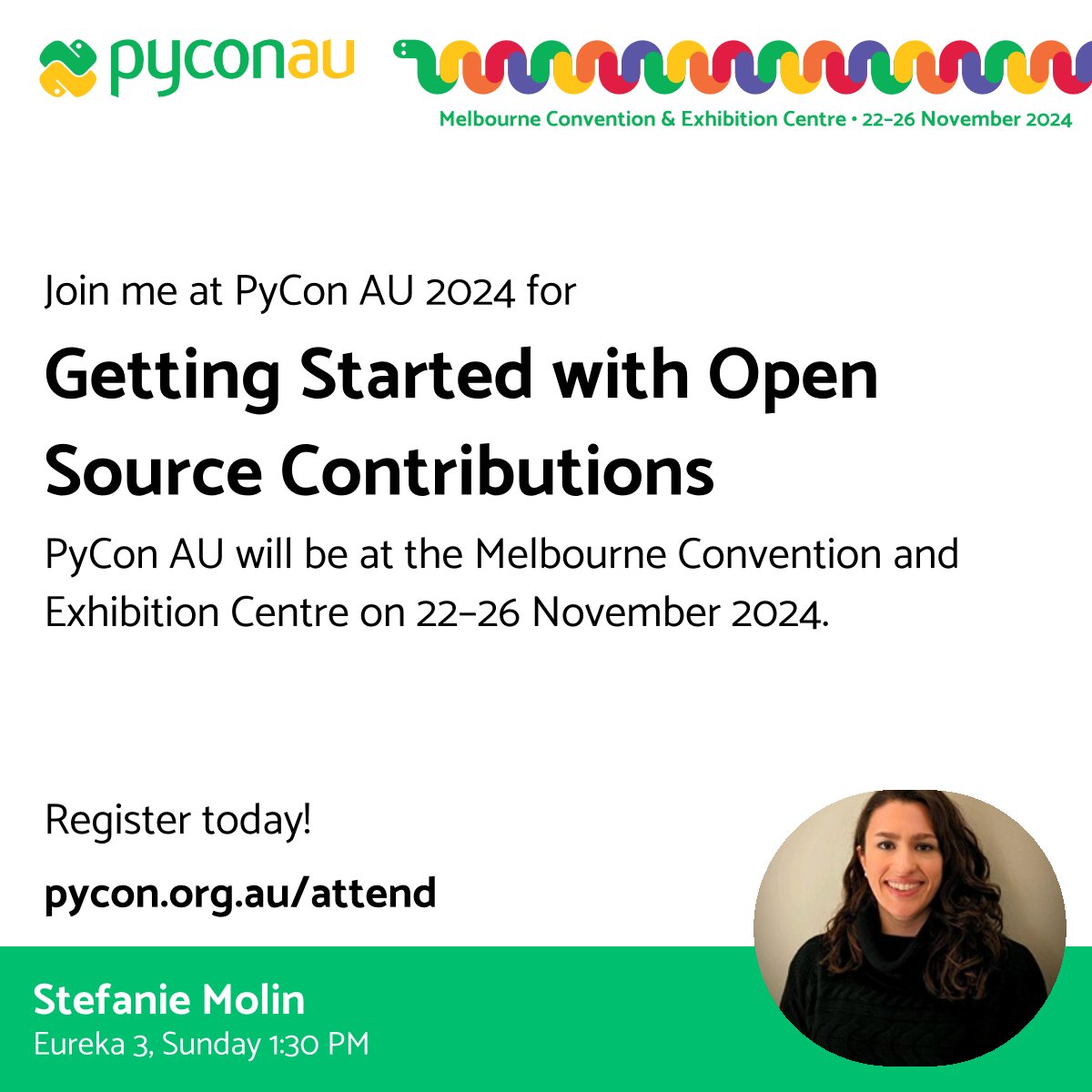 TechAtBloomberg's tweet image. At #PyConAU2024 today (13:30 AEDT), @StefanieMolin, creator of the numpydoc-validation pre-commit hook, will share how she got started contributing to #Python 🐍 #opensource projects &amp;amp; offer guidance on selecting projects &amp;amp; being a successful contributor
bloom.bg/3AJP5G7