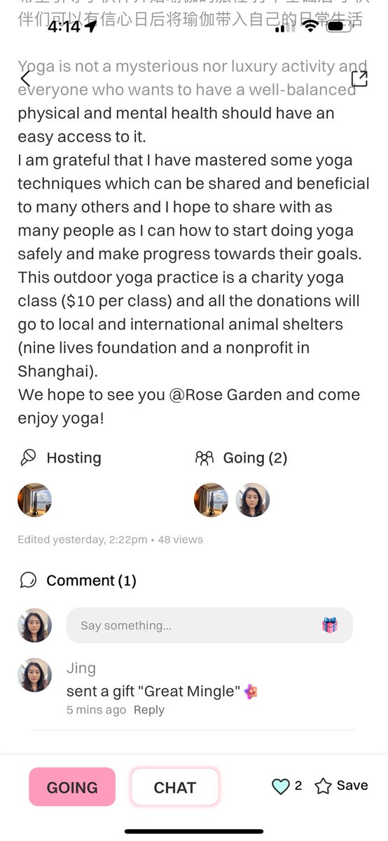 flowmingle_live's tweet photo. Sent out my very first gift 🎁 on FlowMingle!

A Small Token of Appreciation for Our Kind Yoga Instructor Yan, founder of Panther Yoga.

Though the gift is small, it carries big gratitude. Hopefully, in the future, when we have more resources, we can send even better gifts to https://t.co/ROVDeBuFGB