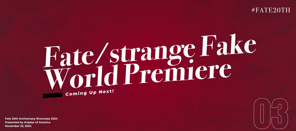 Fate 20th Anniversary Showcase tweet media