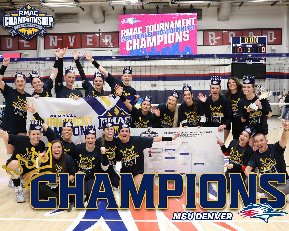 ‼️𝐂𝐡𝐚𝐦𝐩𝐢𝐨𝐧𝐬‼️

The Roadrunners defeat Colorado Christian 3-0 to be crowned the 2024 RMAC Volleyball Champions! What a night for the Roadrunners!

#Crowned | #GetRowdy | #EverythingElevated