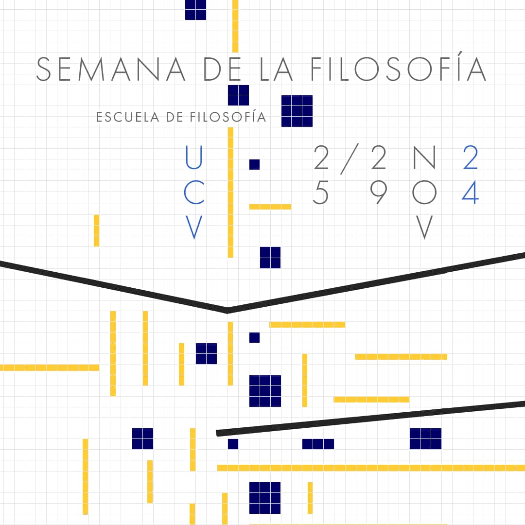 El lunes 25 de noviembre empieza la tradicional Semana de la Filosofía de la UCV. Cada día la celebración es al final del Pasillo de Filosofía y Letras en el aula 217. Todos son bienvenidos a acompañarnos.
