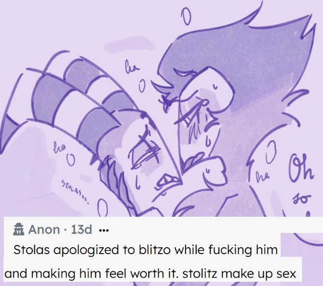 sunnsuto's tweet photo. cw: Bottom Blitz

augh... they both need to talk so much stuff out... https://t.co/apIufUKoTC