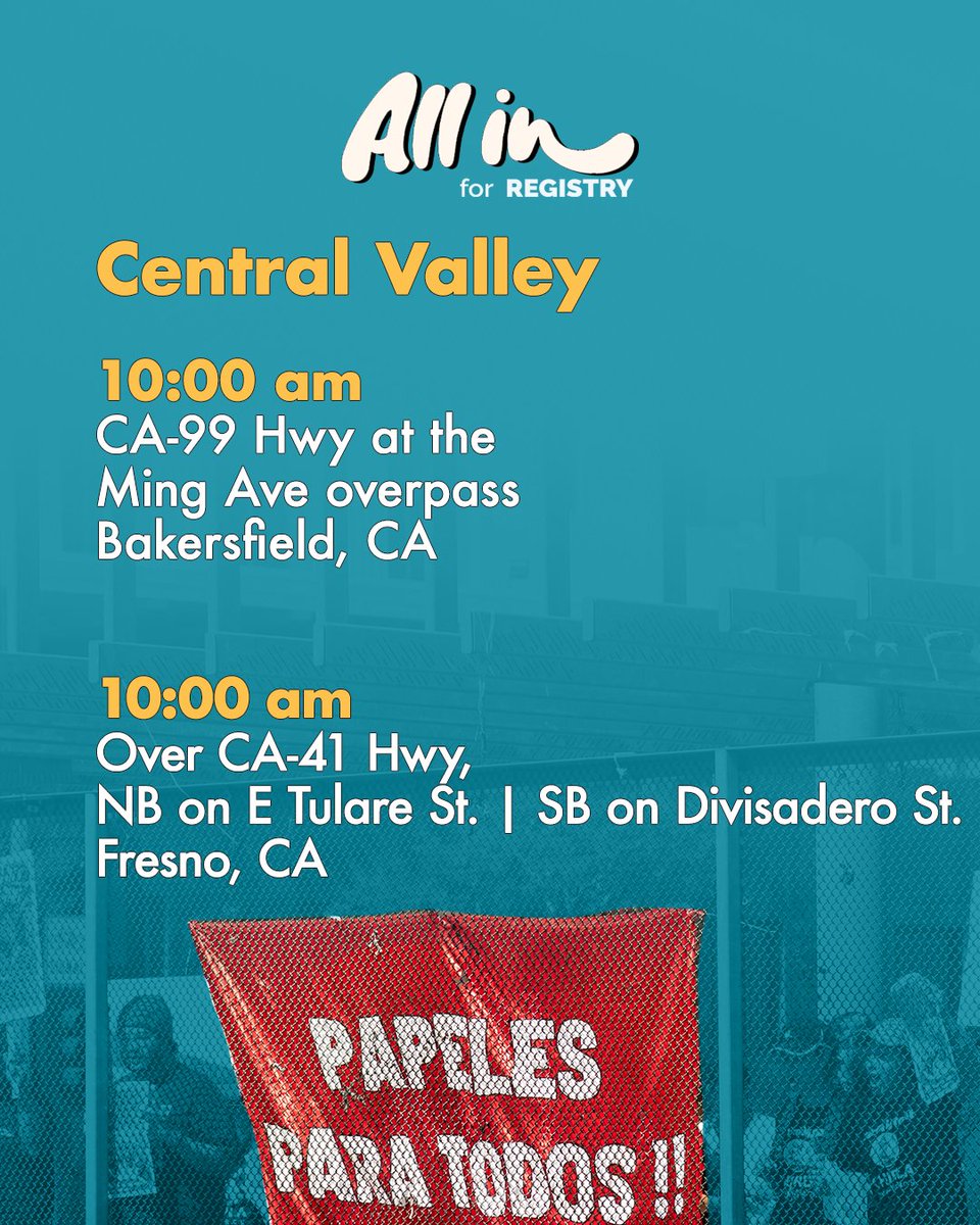CHIRLA's tweet photo. As the holidays approach—a time for families to be together—let's remember: the fight for immigrant justice & family unity continues! Stand with immigrant families as we say:
❌NO to deportations
✅ YES to family unity
✅ YES to #MassLegalization 🦋🧡🫂
#DefyDeportations https://t.co/Yklg74PF6v