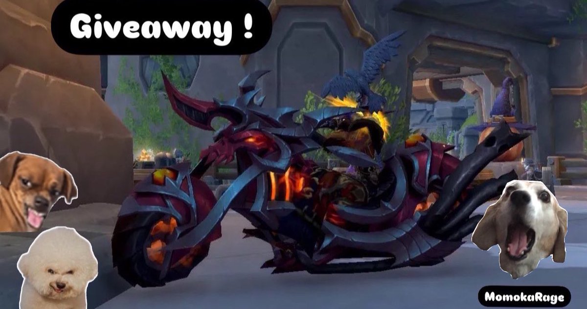 MomokaRage's tweet image. 3th GIVEAWAY

🔥Hateforged Blazecycle Giveaway &amp;lt;NA &amp;amp; EU&amp;gt;

To enter:
✅Follow me on X
❤️Like  
🔁Retweet
💬Comment/tag a friend or share your favorite mount! 😆 

Winner will be picked December 1st !

#Warcraft #WarWithin #worldofwarcraft