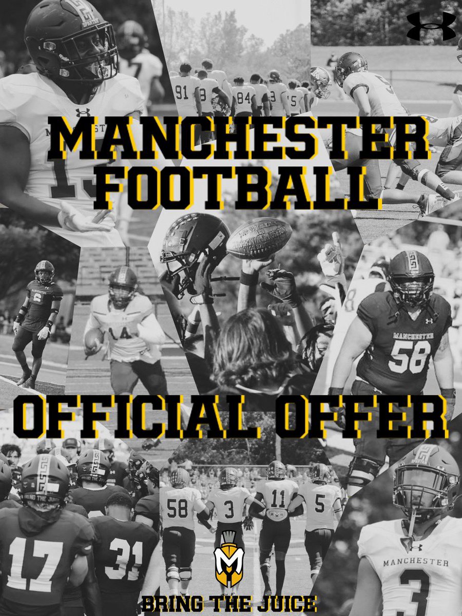 #AGTG Blessed to recieve an offer from <a href="/MU_SpartanFB/">Manchester Football</a> , Thank you @CoachWelton_MU and the rest of the staff for this opportunity!