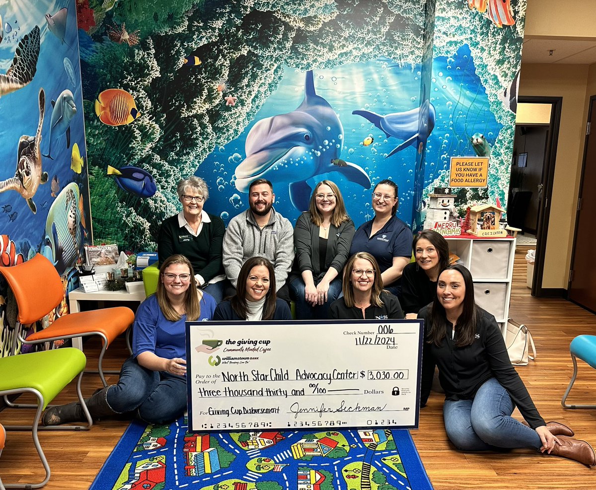 We presented North Star CAC with their single largest check to date bringing their total to $12,535! Our donation based coffee shop, The Giving Cup, has received over $60K in donations with 💯% going back to our community! #whatbankingcanbe #banklocally #thegivingcup