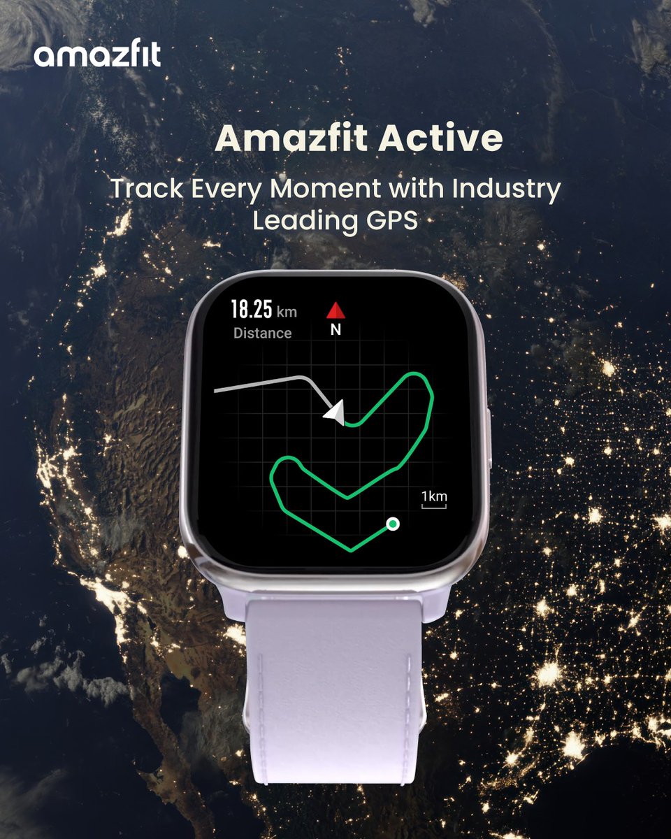 AmazfitIN's tweet photo. Get ready for unmatched navigation! π With 5 Satellite Positioning Systems, the Amazfit Active smartwatch keeps you on track, from bustling city streets to rugged outdoor trails.
#AmazfitActive #RouteNavigation #Smartwatch #AdventureReady #ExploreWithPrecision #OutdoorTech https://t.co/N2jMDwsNAB
