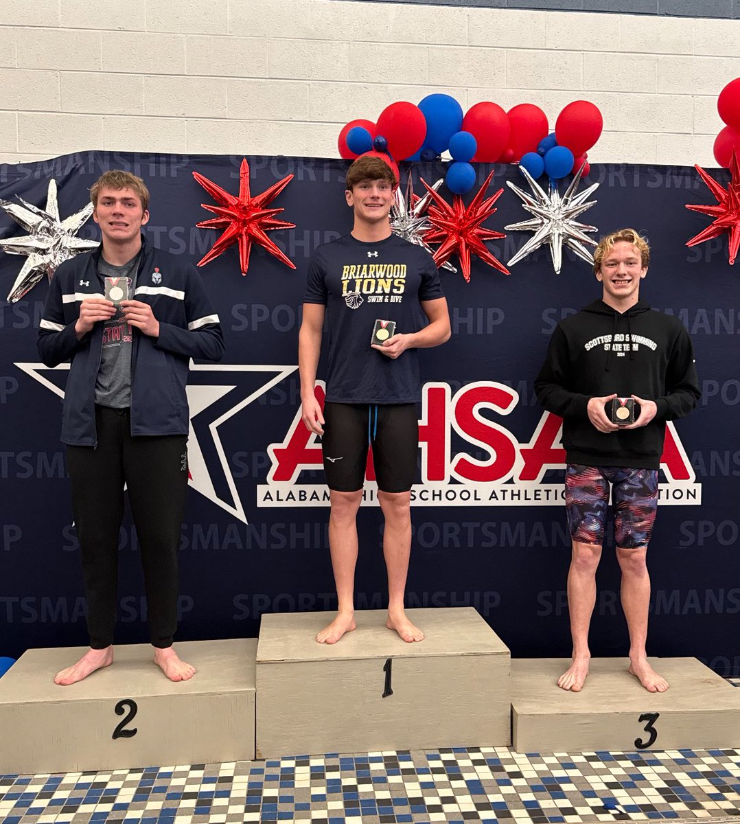 Craft Sanders receiving his 3rd place medal for 100 Free