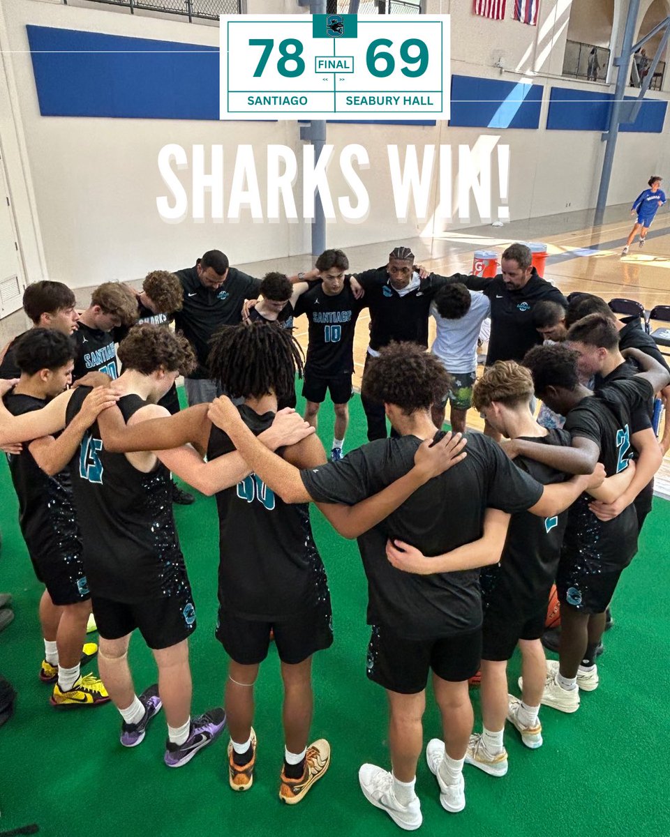 Sharks beat Seabury Hall 78-69 to improve to 5-0 on the season.
<a href="/EthanWadman/">Ethan Wadman</a> 19p, 6r, 6a
Matt Bernal 18p, 3r
Ethan Nayback 11p, 6a, 3s
Jono Martinez 10p, 2s
Ryan Rim 9p