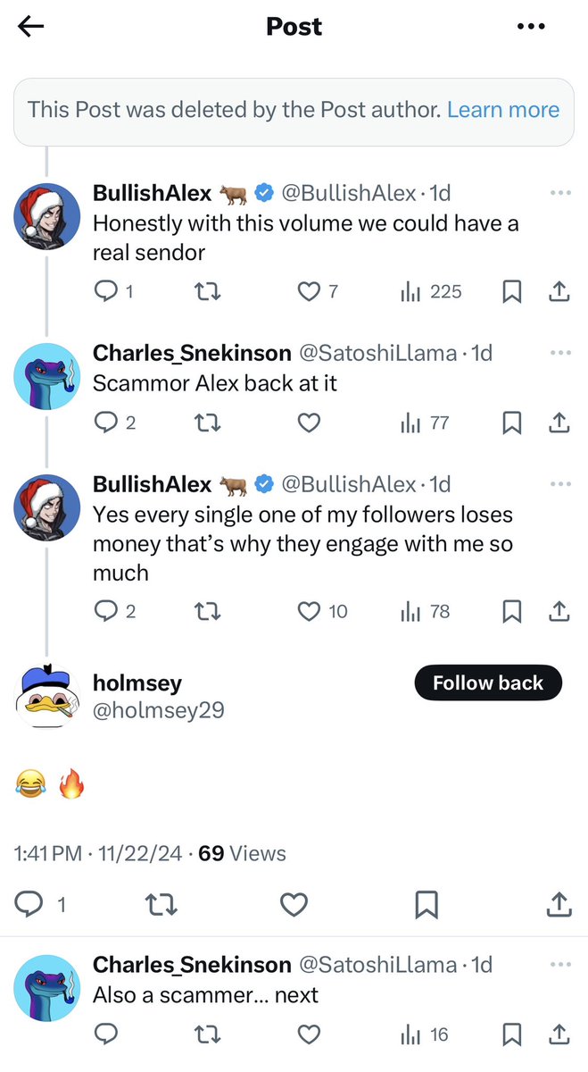 hey EL!  remember yesterday when you loaded your bags and then shilled $Carina at 200k MC?

And then I warned everyone you’d dump on their heads.

Then you dumped on everyone and deleted your tweets?