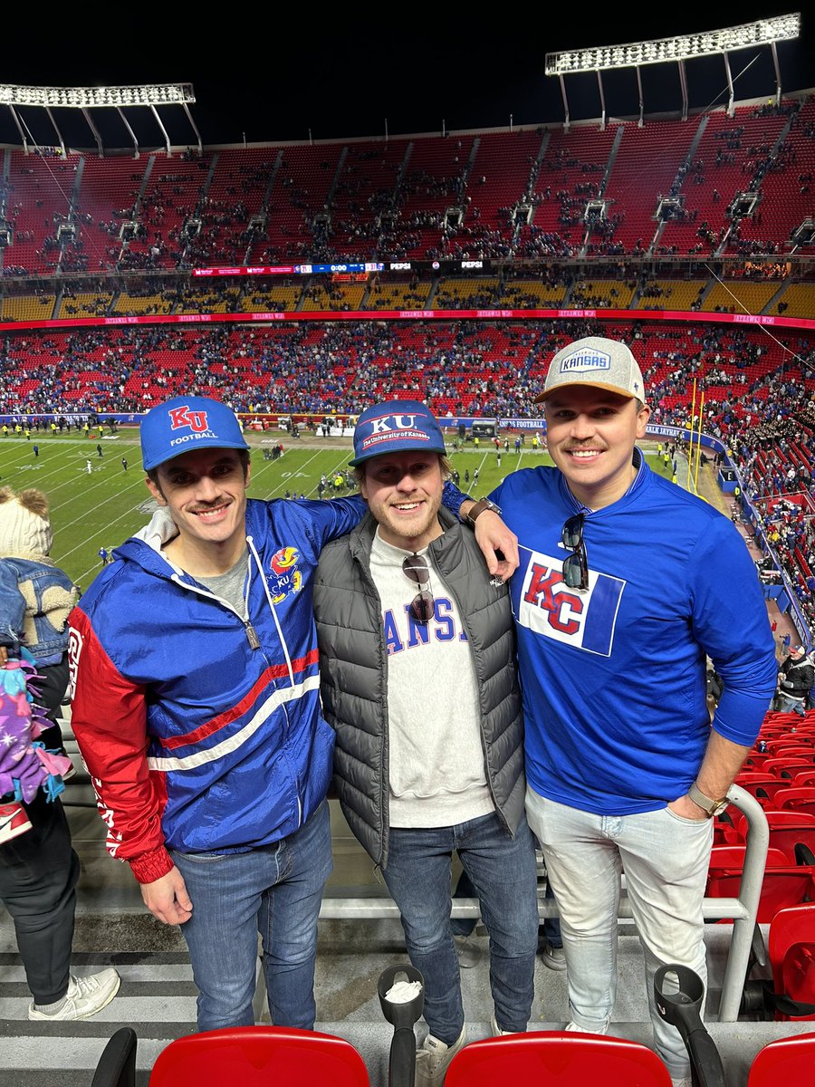 PatSwanson's tweet photo. @M_Vernon Most fun and emotional KU game I’ve been to since the T-Rob block. https://t.co/xLI6bnOVgj