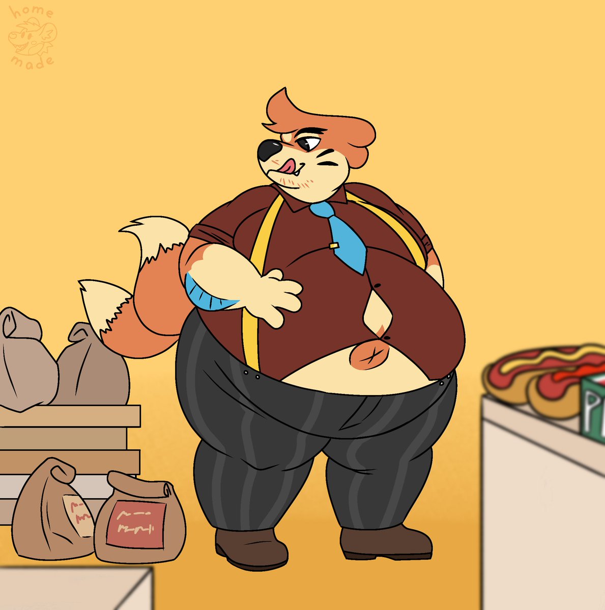 NekkysAD's tweet photo. Nothing stops a gluttonous orb like Wayne from getting his fill! 

Art by @h0me_made https://t.co/J59ZykOUre