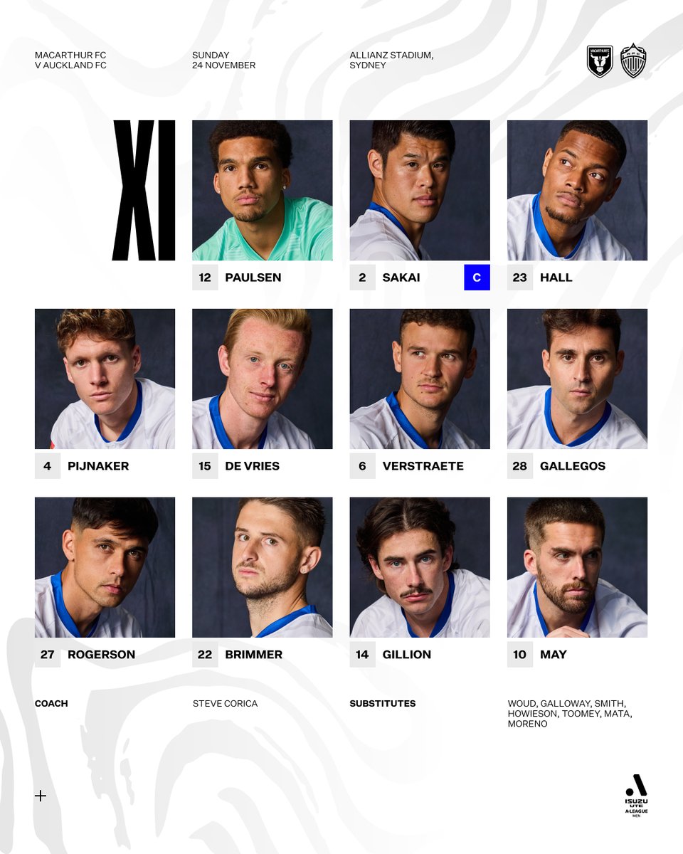 How we line up for today's Unite Round encounter with Macarthur ⚔️

#MACvAKL