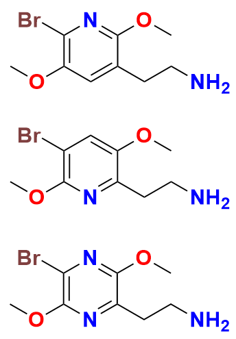 I couldn’t find any academic literature on nitrogen-containing 2C-B bioisosteres of this type.  A convenient precursor, 2,5-dimethoxypyridine, is readily available and relatively inexpensive through suppliers like MolPort, Maybe someone has made them does anyone know?