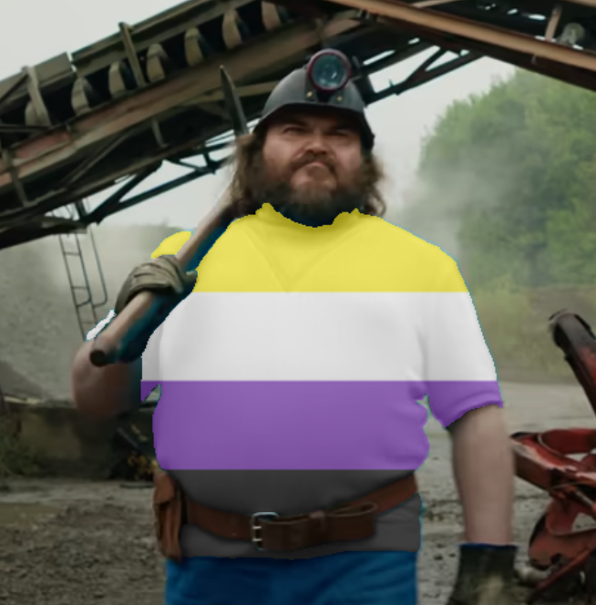 NotHereNow5's tweet photo. "as a nonbinary, I yearned for the mines" https://t.co/CzTFnOeBlA