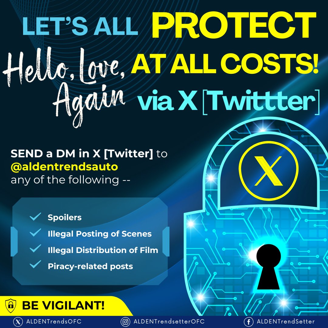 aldentrendsauto's tweet photo. We did PROTECT Hello, Love, Again AT ALL COSTS! 💪🏻

We saw your DMs, posts &amp; reports - from ALDEN fans, Kath fans, KD fans, HLA fans &amp; casuals! 

THANK YOU SO MUCH 🙏🏻
Let's continue to REPORT 🙅🏻‍♀️

@aldenrichards02 @StarCinema @GMAPictures 
#ALDENxHLA
#HELLOLoveAgain
#ALDENRichards https://t.co/NqWcAKAA0C