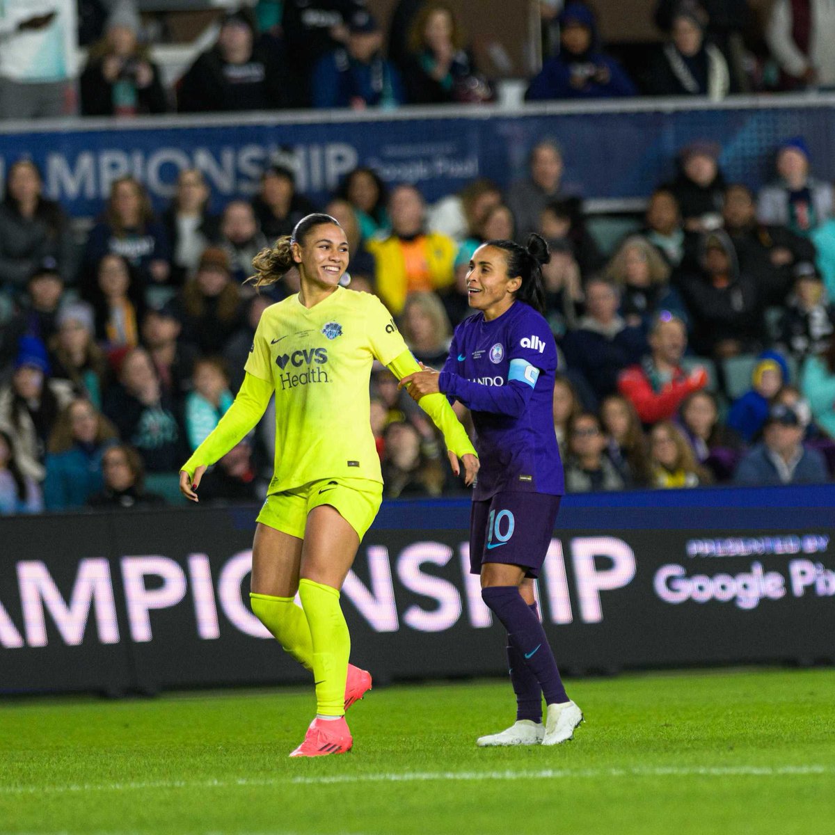 NWSL's tweet photo. Marta &amp; Trin 😊 https://t.co/ARjQMAlTbZ
