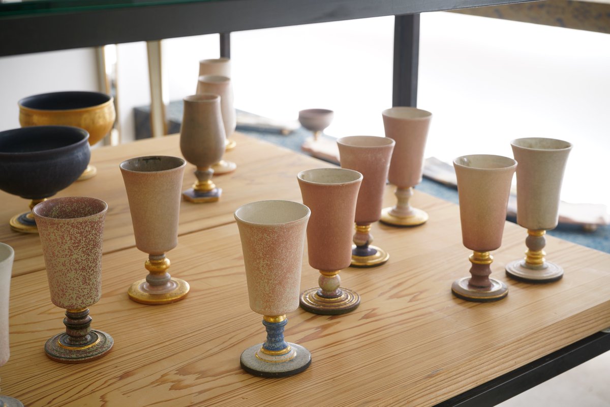 津田友子さん コンポート 金 貫入 作家 器 津田友子さん コンポート 金 貫入 作家 器