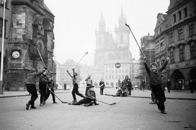 Back in the day when there were no tourists, but only local boys playing hockey.