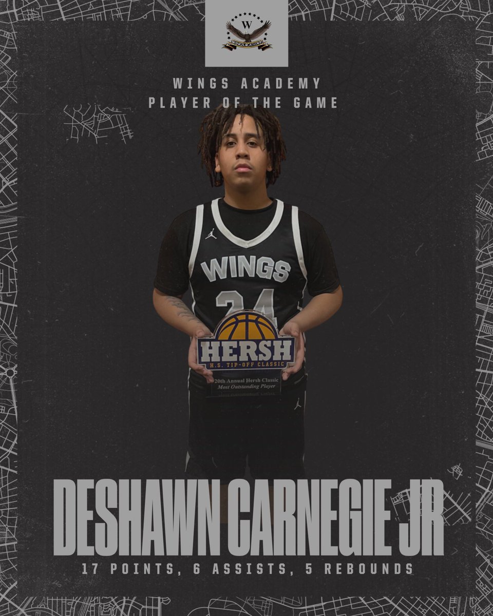 Wings Academy Basketball (@wingsacademybb) on Twitter photo Final Score:
Wings - 64
Forest Hills- 59
<a href="/_junny22/">Deshawn Carnegie</a>- 17pts, 5rbs, 6ast
<a href="/rushawn_2/">Rushawn Greene</a> - 15pts, 5rbs, 3stl
Fabian Jimbo - 12pts, 13rbs
Wings Academy is 1-0 to start the season.
Next Game 11/25 vs John. F Kennedy #wingsnation #psal #nyc #nychoops Final Score:
Wings - 64
Forest Hills- 59
<a href="/_junny22/">Deshawn Carnegie</a>- 17pts, 5rbs, 6ast
<a href="/rushawn_2/">Rushawn Greene</a> - 15pts, 5rbs, 3stl
Fabian Jimbo - 12pts, 13rbs
Wings Academy is 1-0 to start the season.
Next Game 11/25 vs John. F Kennedy #wingsnation #psal #nyc #nychoops