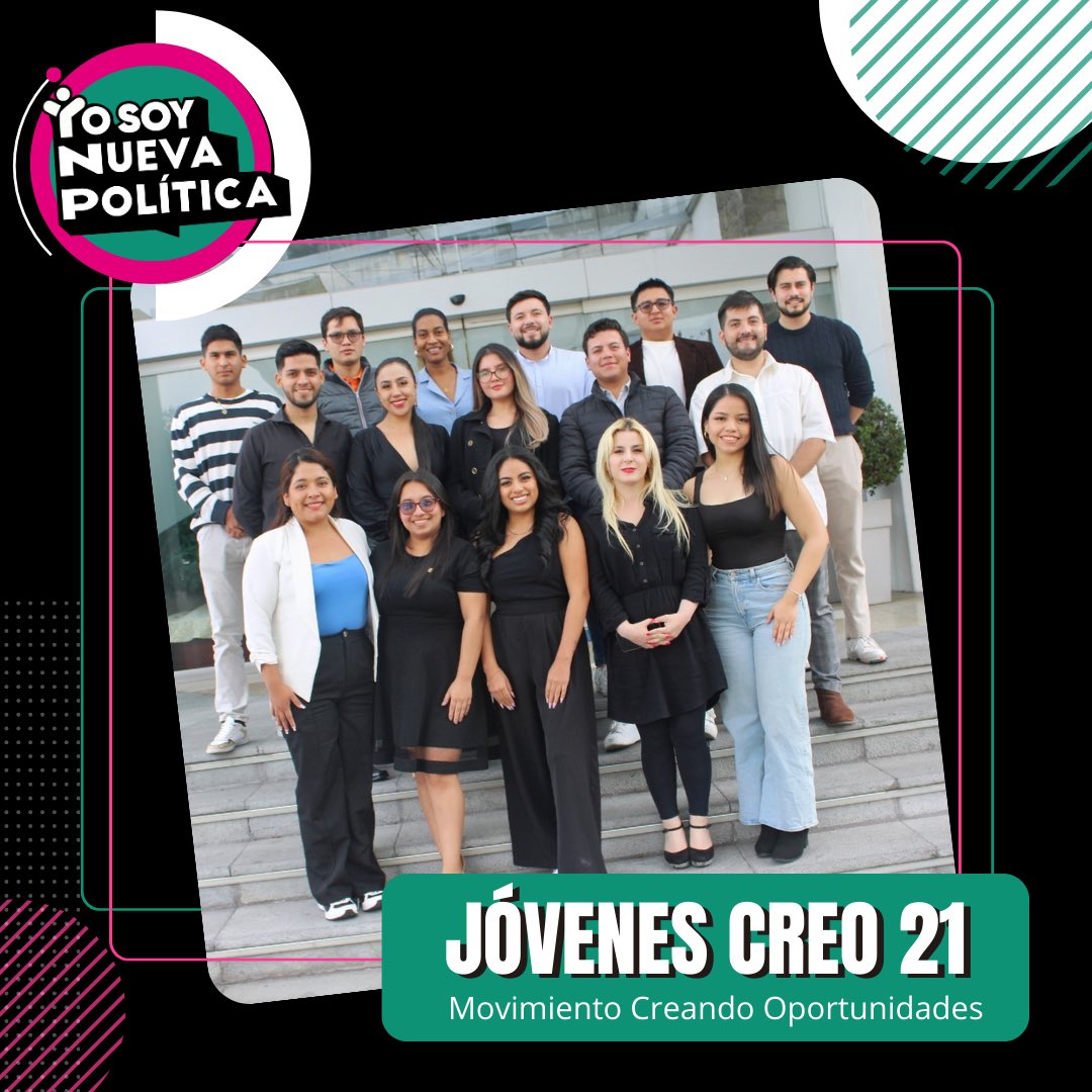 Los jóvenes de <a href="/CREOEcuador/">Movimiento CREO Ecuador</a> están presentes en #YoSoyNuevaPolítica para formarse y hacer mejor política 🤝🇪🇨

#LibreRazón