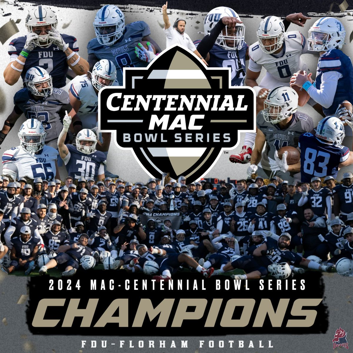 Anthony Van Curen (@coachavc_fdu) on Twitter photo ๐ 2024 MAC Centennial Bowl Game Champions ๐
<a href="/FDUFootball/">FDU Football</a> <a href="/FDUDevils/">FDU Devils Athletics</a> #Team50 ๐ 2024 MAC Centennial Bowl Game Champions ๐
<a href="/FDUFootball/">FDU Football</a> <a href="/FDUDevils/">FDU Devils Athletics</a> #Team50