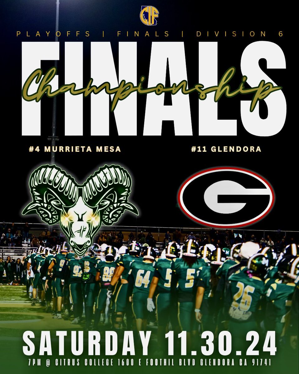 <a href="/CIFSS/">CIF Southern Section</a> D6 Finals here we come! #TheStandard #LND #Together #AllOfUs 🏆