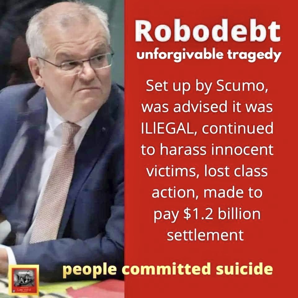 JayJay91341991's tweet photo. Can someone please explain to me, why Scott Morrison is not in jail? 🤷‍♂️😡
#auspol #insiders #LNPCrimeFamily #LNPNeverAgain #Robodebt https://t.co/odFiRPetYu